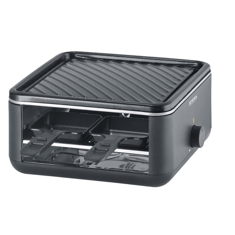 SEVERIN Mini Raclette Grill RG 2360, 4 pans, non-stick coating, 800 watts